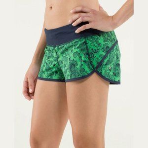RARE Lululemon Run: Speed Short in Slalom Paisley Inkwell, 10